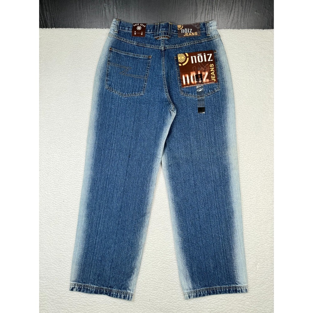Y2K Noiz Jeans 36 Fits 34x31 Two Tone Blue Denim Wide Baggy - Southpole Style